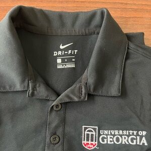Georgia Black Dri-Fit Nike Polo. Size: small.
